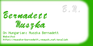 bernadett muszka business card